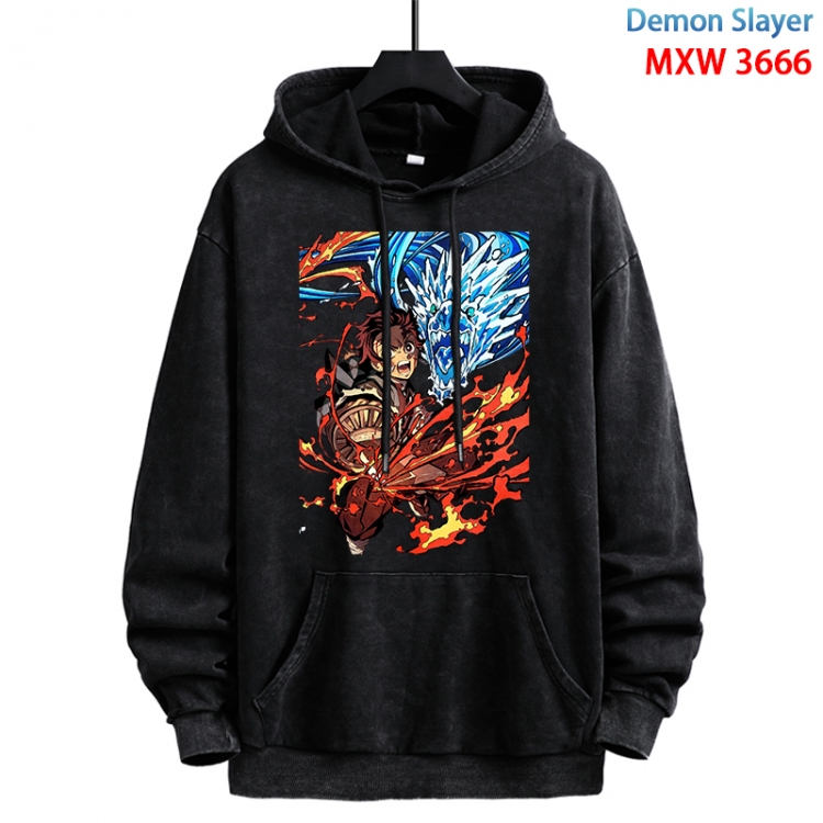 Demon Slayer Kimets Anime peripheral washing and worn-out pure cotton sweater from S to 3XL MXW-3666