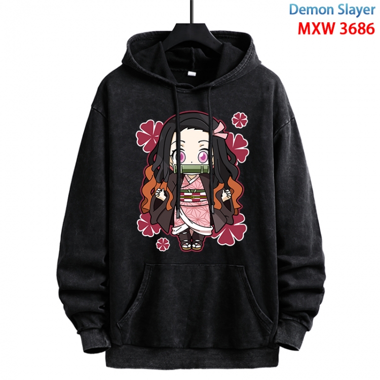 Demon Slayer Kimets Anime peripheral washing and worn-out pure cotton sweater from S to 3XL MXW-3686