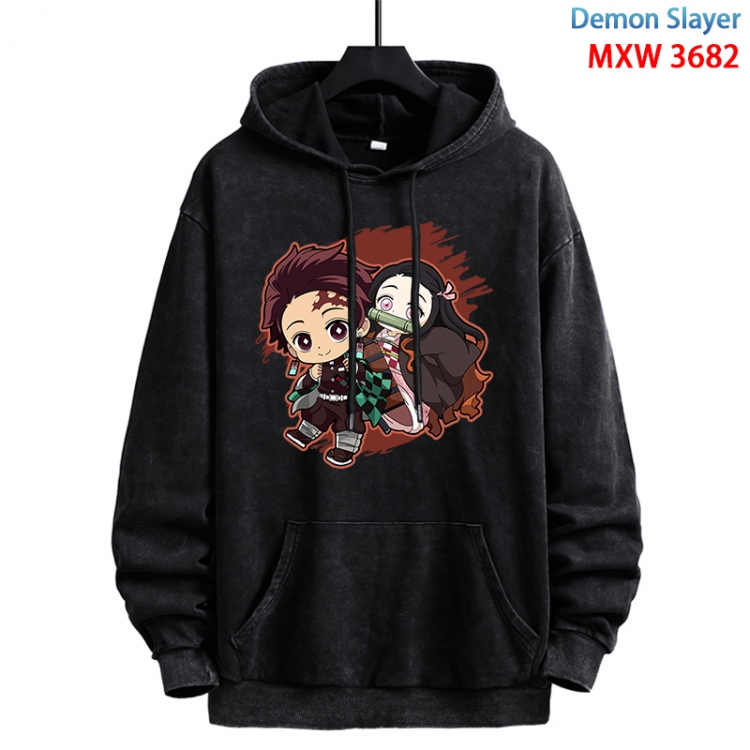 Demon Slayer Kimets Anime peripheral washing and worn-out pure cotton sweater from S to 3XL  MXW-3682