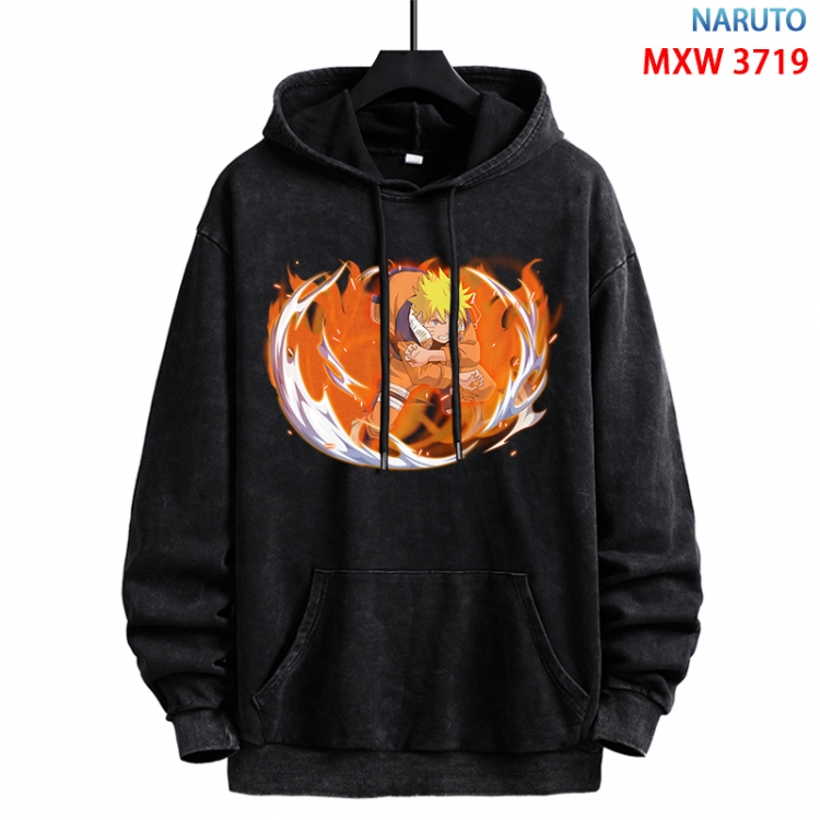 Naruto Anime peripheral washing and worn-out pure cotton sweater from S to 3XL MXW-3719