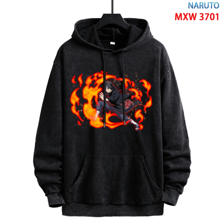 Naruto Anime peripheral washing and worn-out pure cotton sweater from S to 3XL MXW-3701