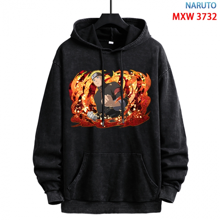 Naruto Anime peripheral washing and worn-out pure cotton sweater from S to 3XL  MXW-3732