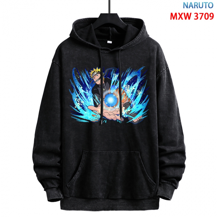 Naruto Anime peripheral washing and worn-out pure cotton sweater from S to 3XL MXW-3709