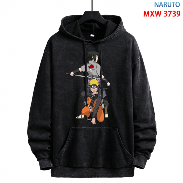 Naruto Anime peripheral washing and worn-out pure cotton sweater from S to 3XL  MXW-3739