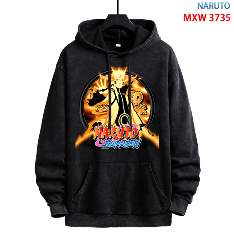 Naruto Anime peripheral washing and worn-out pure cotton sweater from S to 3XL MXW-3735