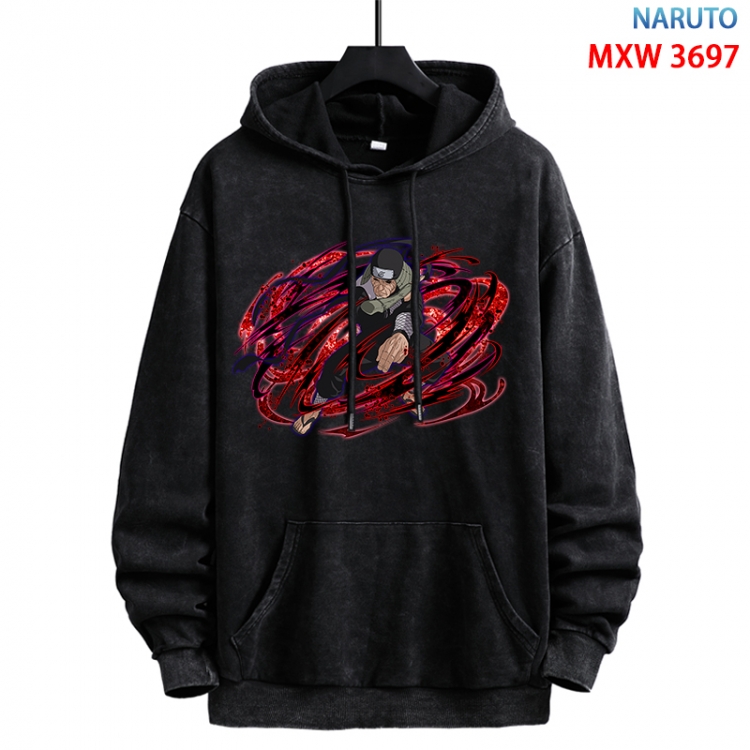 Naruto Anime peripheral washing and worn-out pure cotton sweater from S to 3XL MXW-3697