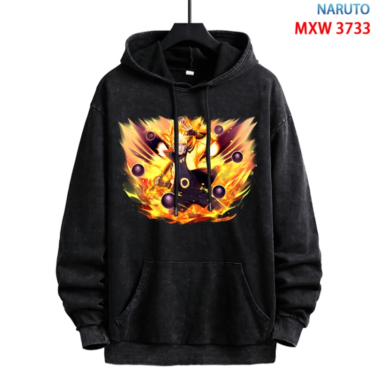 Naruto Anime peripheral washing and worn-out pure cotton sweater from S to 3XL  MXW-3733