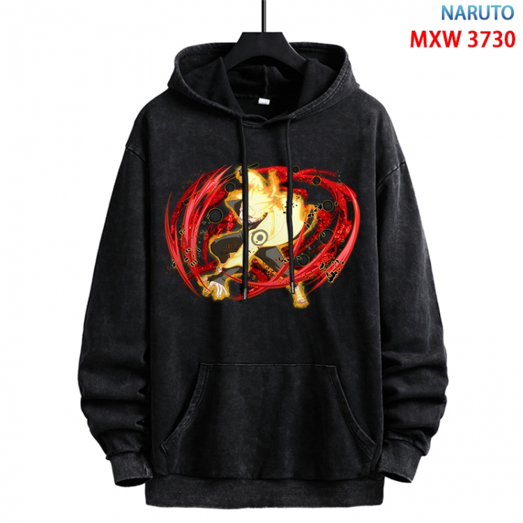 Naruto Anime peripheral washing and worn-out pure cotton sweater from S to 3XL MXW-3730