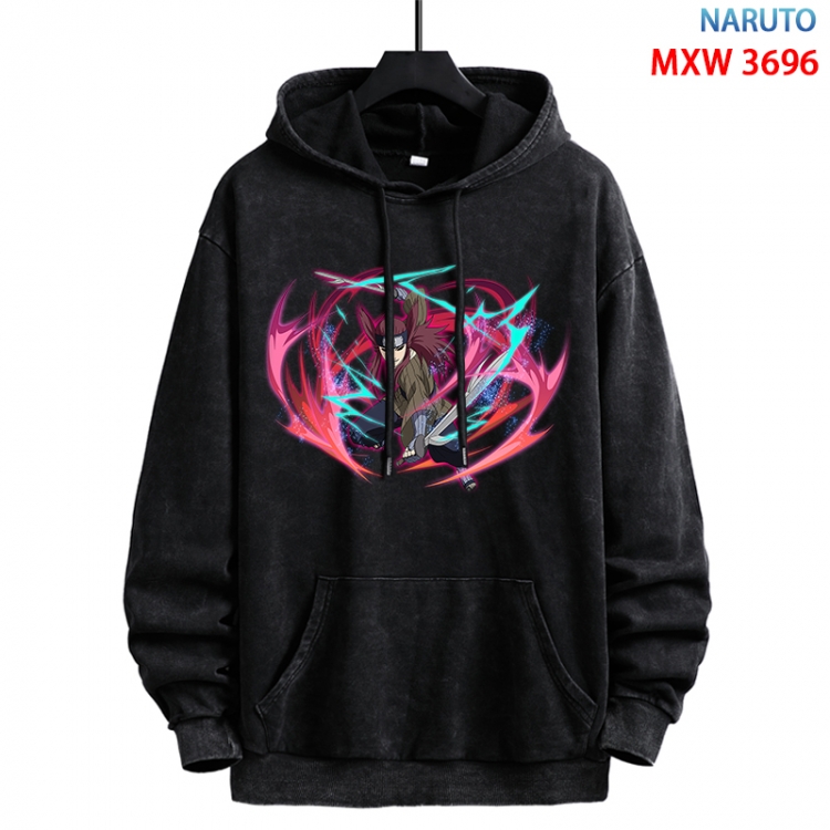 Naruto Anime peripheral washing and worn-out pure cotton sweater from S to 3XL MXW-3696