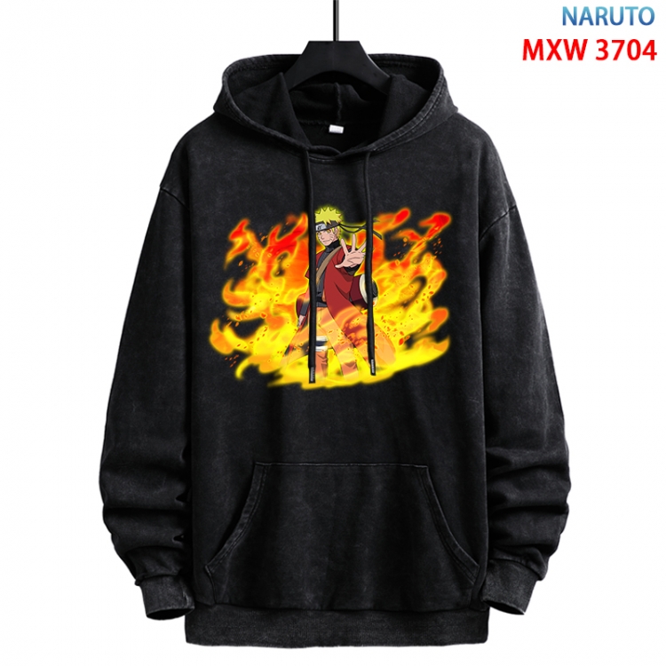 Naruto Anime peripheral washing and worn-out pure cotton sweater from S to 3XL  MXW-3704