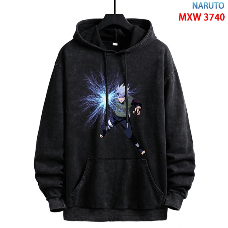 Naruto Anime peripheral washing and worn-out pure cotton sweater from S to 3XL  MXW-3740