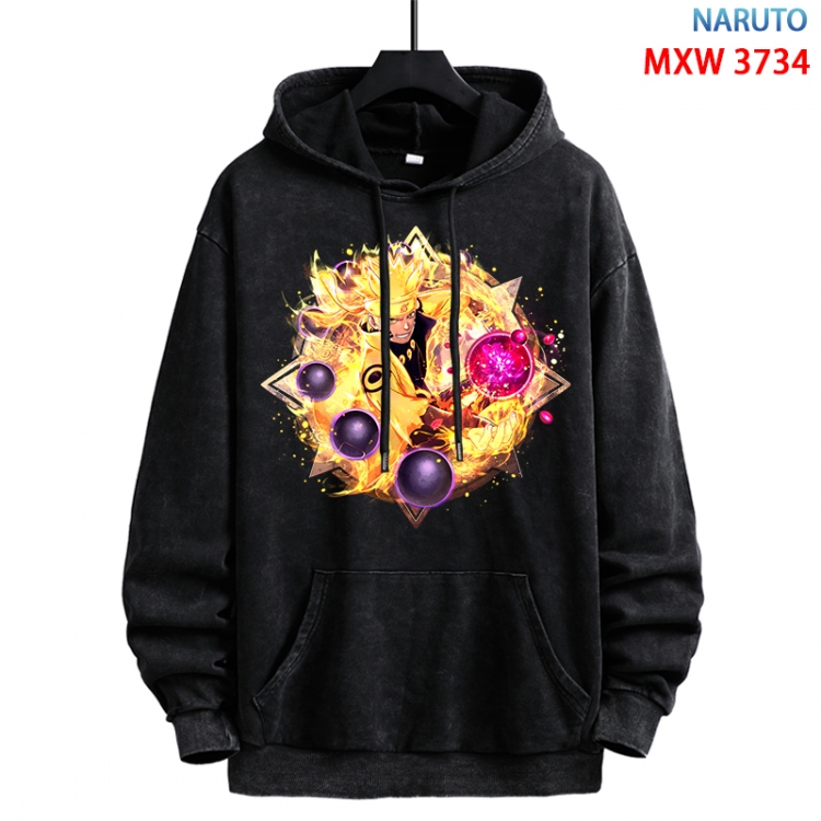 Naruto Anime peripheral washing and worn-out pure cotton sweater from S to 3XL  MXW-3734