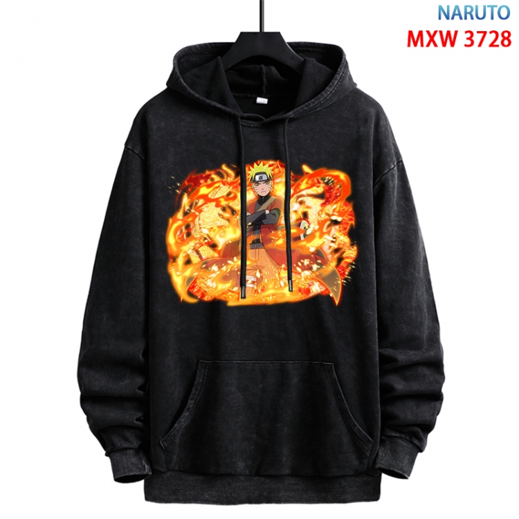 Naruto Anime peripheral washing and worn-out pure cotton sweater from S to 3XL MXW-3728