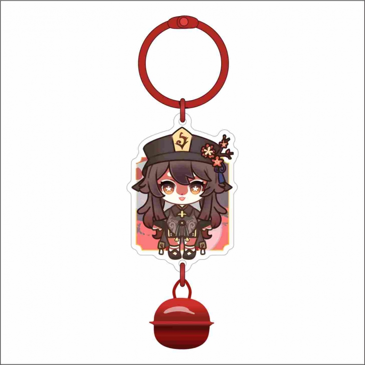 Genshin Impact Game Surrounding Acrylic Bell Pendant Keychain Pendant price for 5 pcs