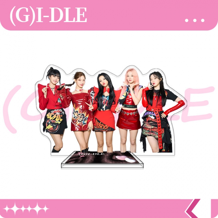 (G)I-DLE star characters acrylic Standing Plates Keychain 16cm
