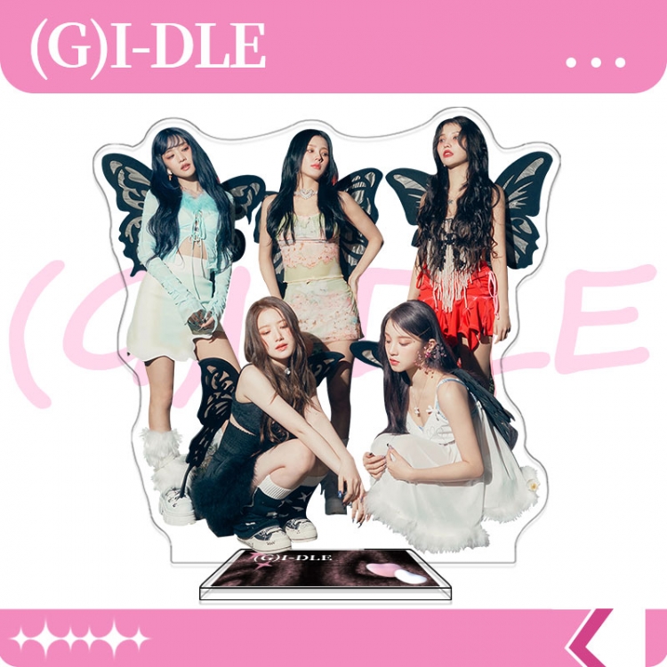 (G)I-DLE star characters acrylic Standing Plates Keychain 16cm