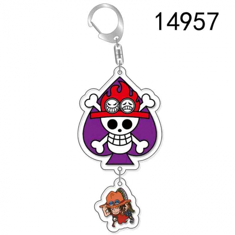 One Piece Anime Acrylic Keychain Charm price for 5 pcs 14957
