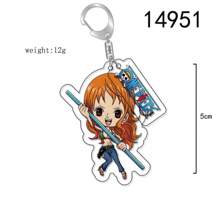 One Piece Anime Acrylic Keychain Charm price for 5 pcs 14951