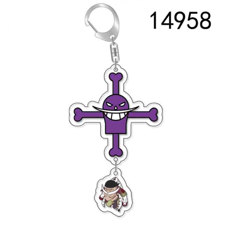 One Piece Anime Acrylic Keychain Charm price for 5 pcs 14958