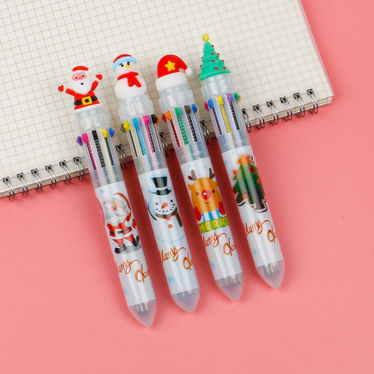 Christmas Collection 10 Color Ballpoint Pen Student Writing Pen price for 20 pcs style C