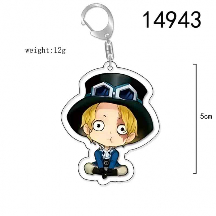 One Piece Anime Acrylic Keychain Charm price for 5 pcs 14943