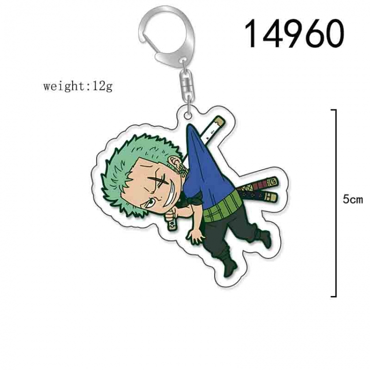 One Piece Anime Acrylic Keychain Charm price for 5 pcs 14960