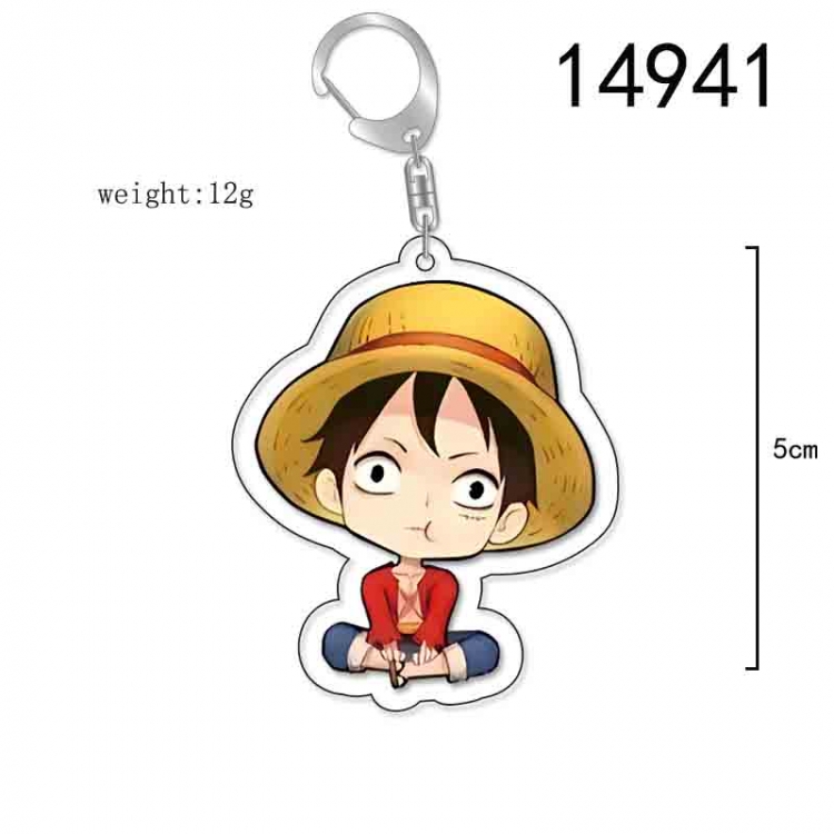 One Piece Anime Acrylic Keychain Charm price for 5 pcs 14941
