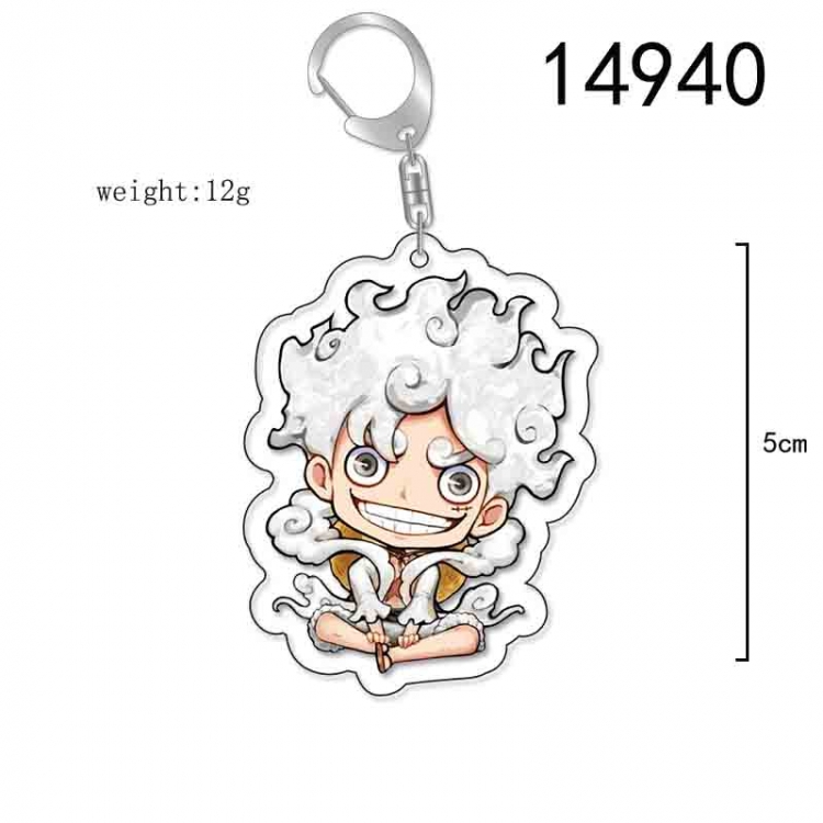 One Piece Anime Acrylic Keychain Charm price for 5 pcs 14940