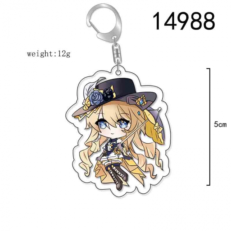 Genshin Impact Anime Acrylic Keychain Charm price for 5 pcs 14988