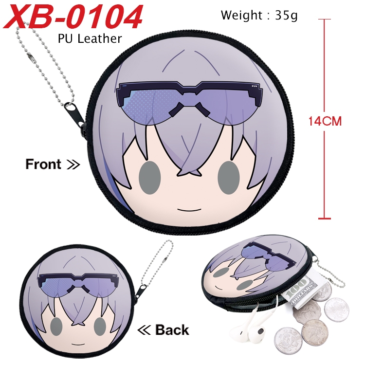 Honkai: Star Rail Anime PU leather material circular zipper zero wallet 14cm XB-0104