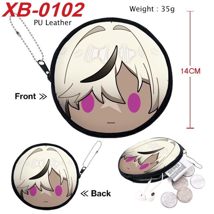 Honkai: Star Rail Anime PU leather material circular zipper zero wallet 14cm XB-0102