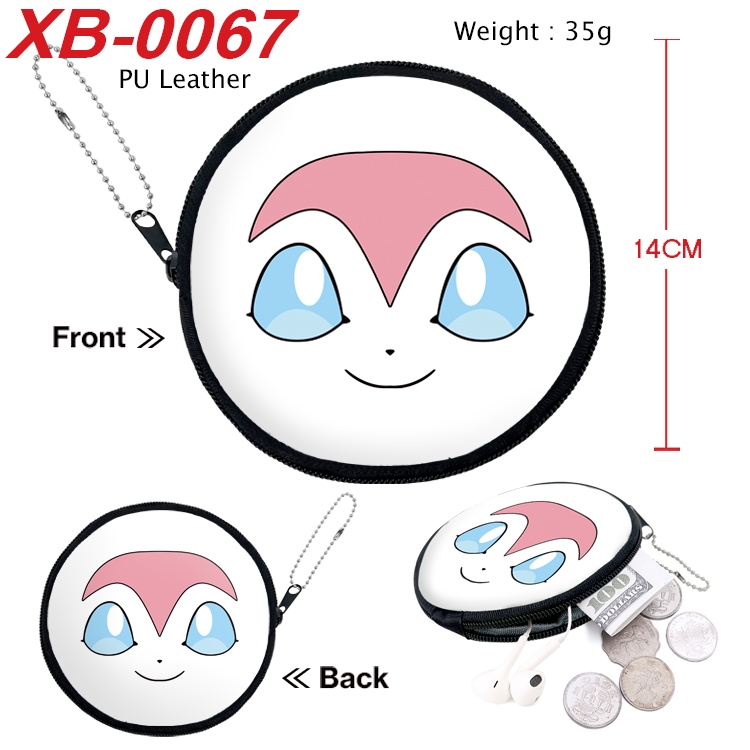 Pokemon Anime PU leather material circular zipper zero wallet 14cm  XB-0067