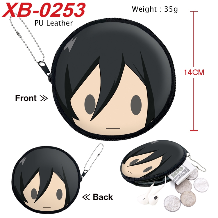 Shingeki no Kyojin Anime PU leather material circular zipper zero wallet 14cm XB-0253