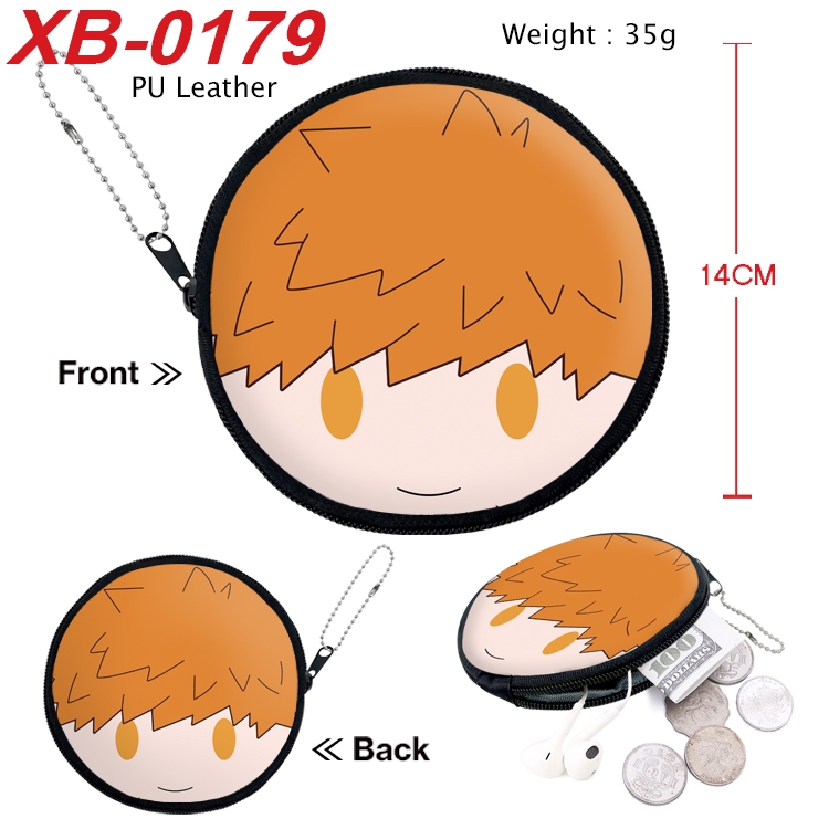 BLUE LOCK  Anime PU leather material circular zipper zero wallet 14cm XB-0179