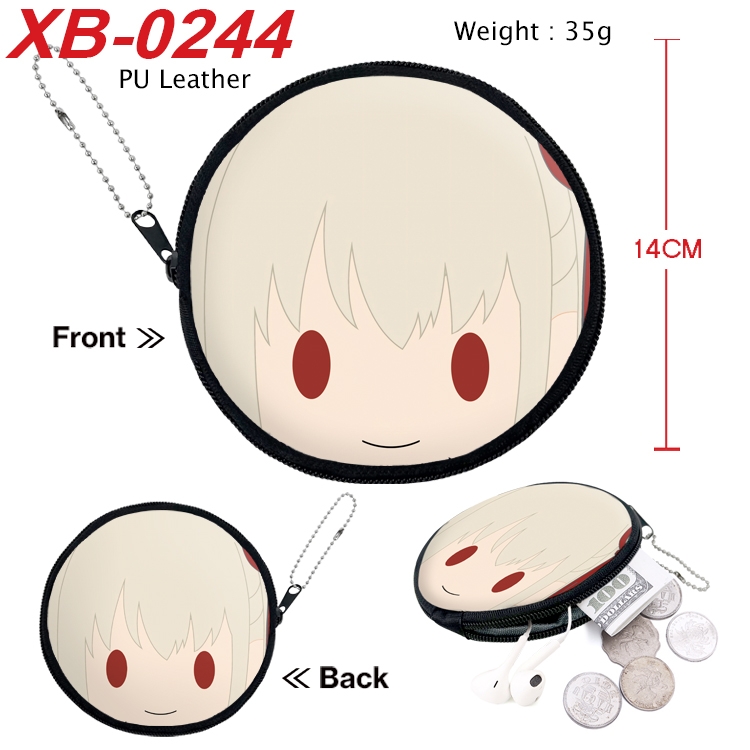 Lycoris Recoil Anime PU leather material circular zipper zero wallet 14cm  XB-0244