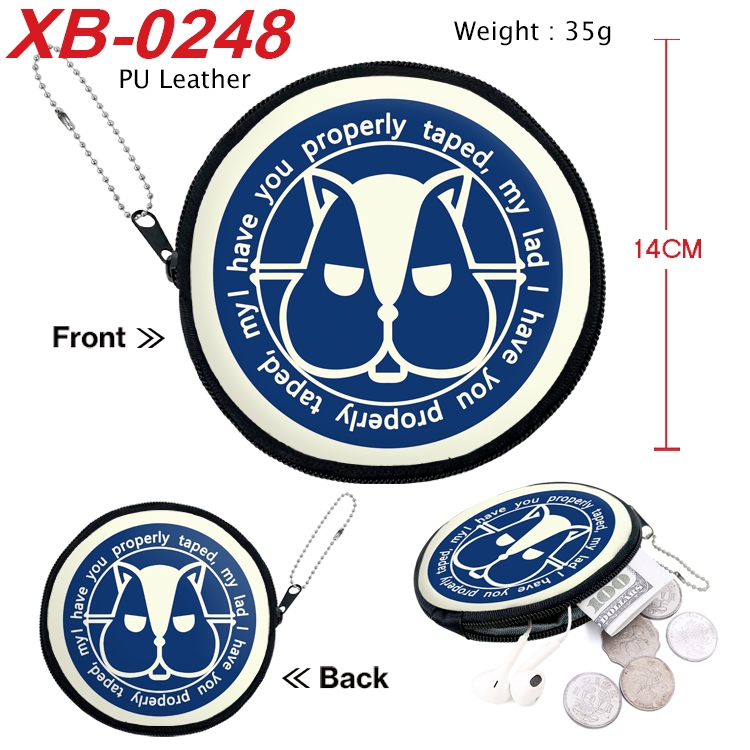 Lycoris Recoil Anime PU leather material circular zipper zero wallet 14cm XB-0248