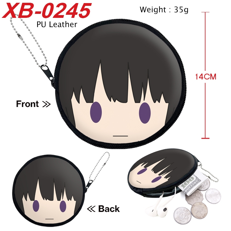 Lycoris Recoil Anime PU leather material circular zipper zero wallet 14cm  XB-0245