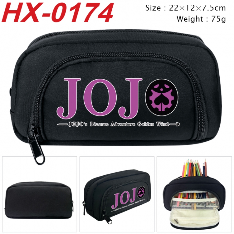 JoJos Bizarre Adventure Anime 3D pen bag with partition stationery box 20x10x7.5cm 75g  HX-0174