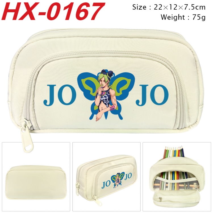 JoJos Bizarre Adventure Anime 3D pen bag with partition stationery box 20x10x7.5cm 75g HX-0167