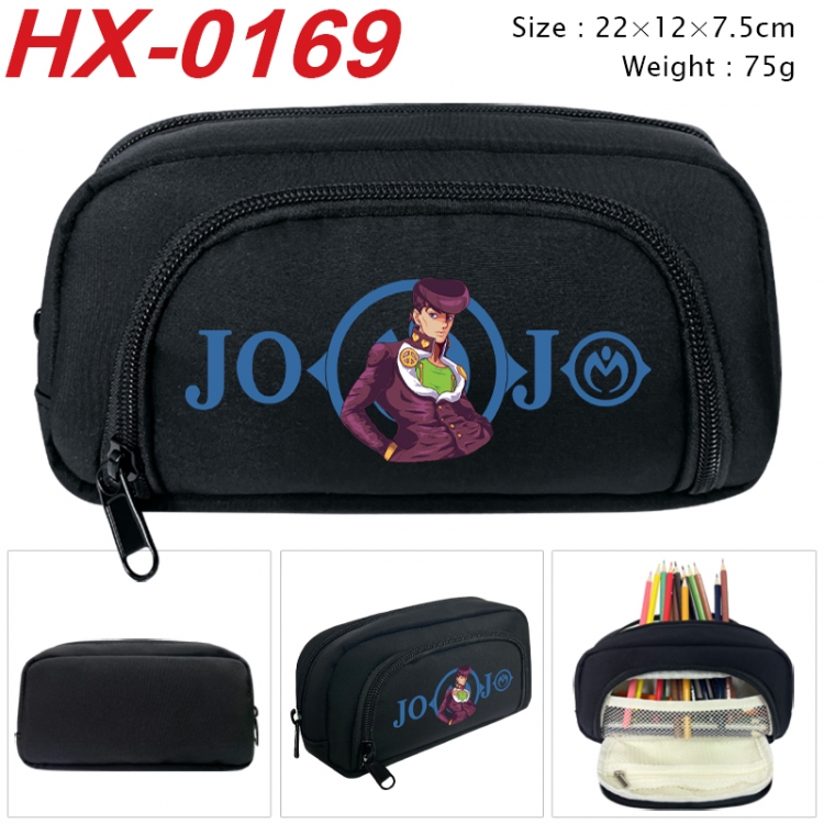 JoJos Bizarre Adventure Anime 3D pen bag with partition stationery box 20x10x7.5cm 75g  HX-0169