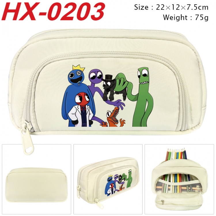 Rainbow Friend Anime 3D pen bag with partition stationery box 20x10x7.5cm 75g HX-0203