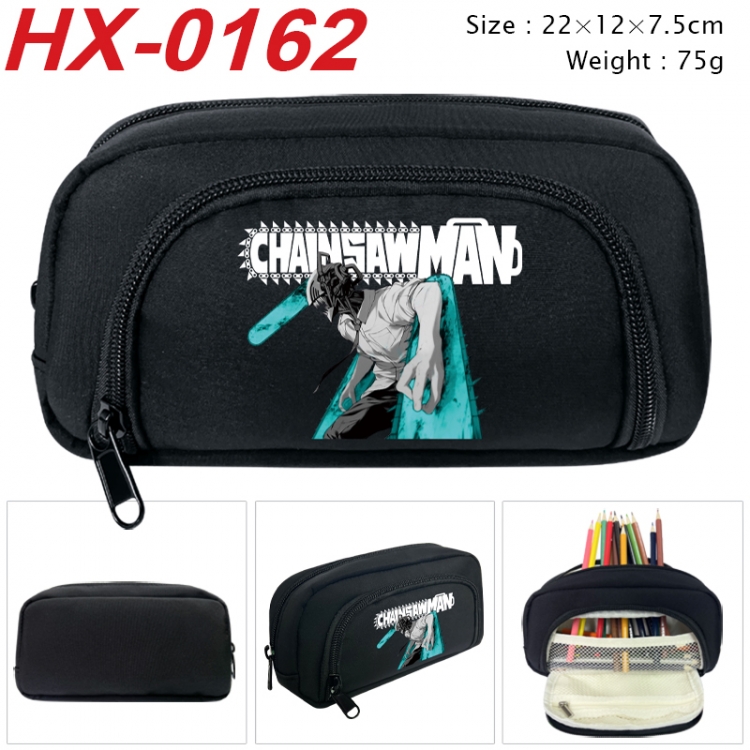 Chainsaw man Anime 3D pen bag with partition stationery box 20x10x7.5cm 75g  HX-0162