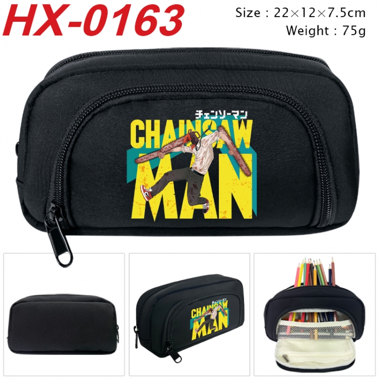 Chainsaw man Anime 3D pen bag with partition stationery box 20x10x7.5cm 75g  HX-0163