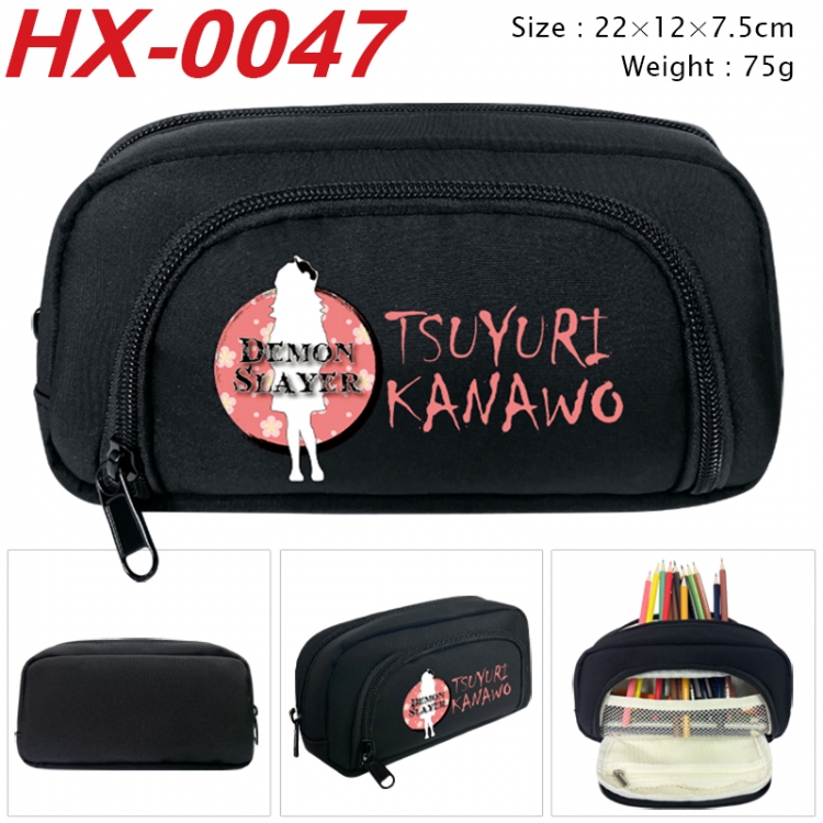 Demon Slayer Kimets Anime 3D pen bag with partition stationery box 20x10x7.5cm 75g HX-0047