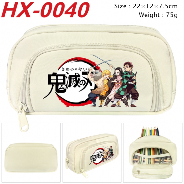 Demon Slayer Kimets Anime 3D pen bag with partition stationery box 20x10x7.5cm 75g HX-0040