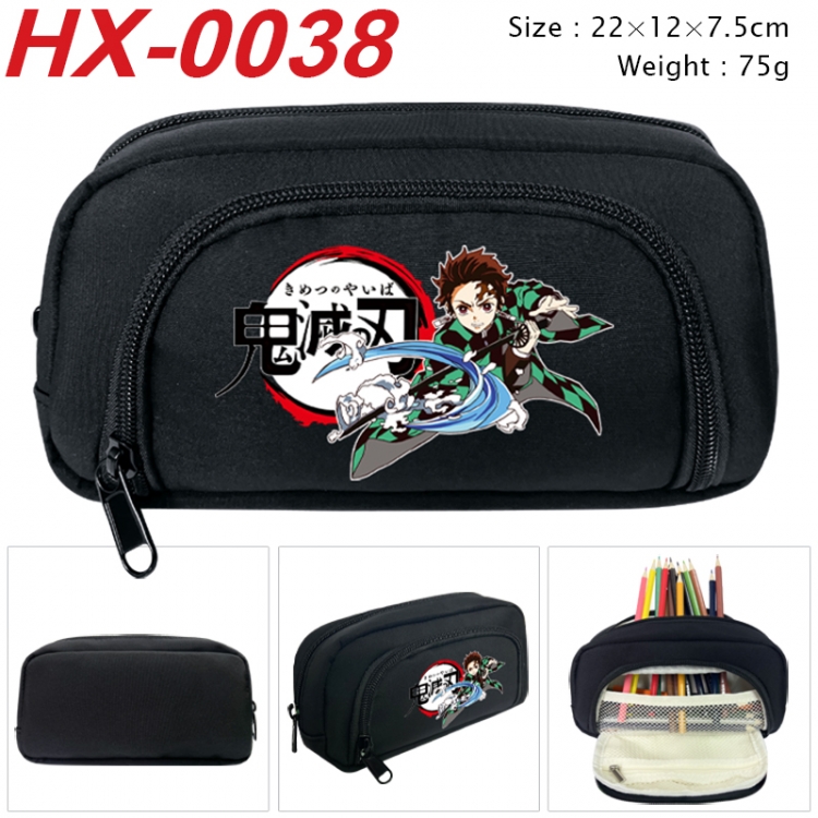 Demon Slayer Kimets Anime 3D pen bag with partition stationery box 20x10x7.5cm 75g  HX-0038