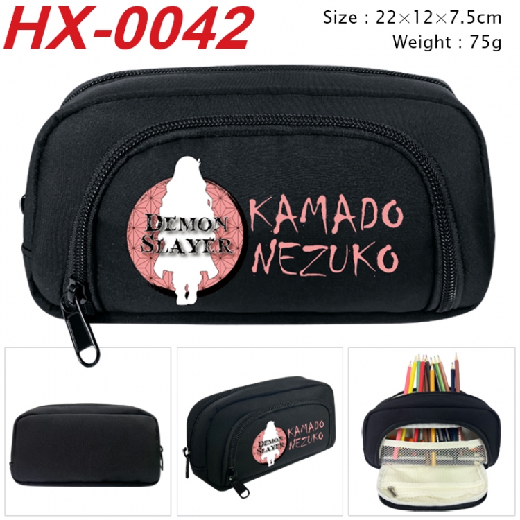 Demon Slayer Kimets Anime 3D pen bag with partition stationery box 20x10x7.5cm 75g HX-0042