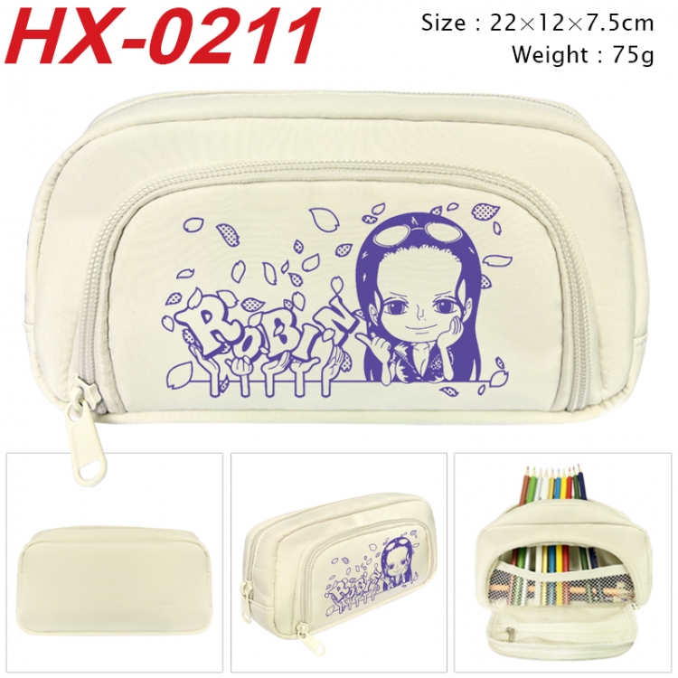 One Piece Anime 3D pen bag with partition stationery box 20x10x7.5cm 75g  HX-0211