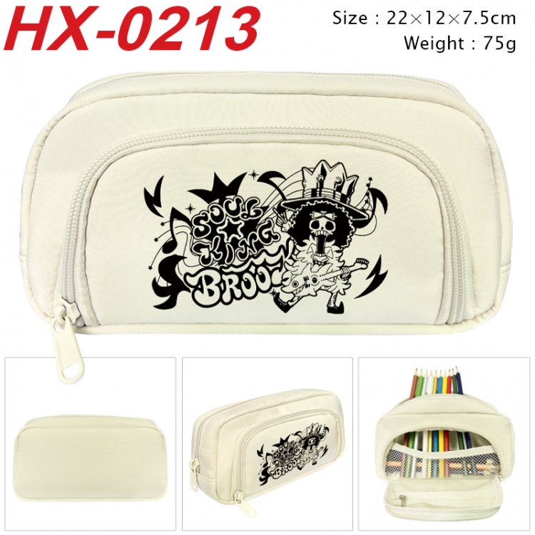 One Piece Anime 3D pen bag with partition stationery box 20x10x7.5cm 75g HX-0213