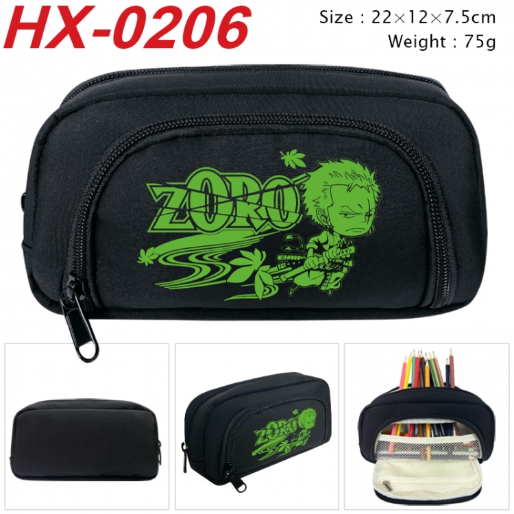 One Piece Anime 3D pen bag with partition stationery box 20x10x7.5cm 75g  HX-0206